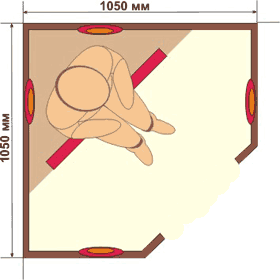 ИК Кабина 1-местная Угловая