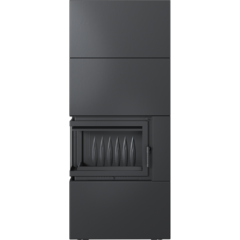 Каминокомплект SIMPLE Box черный/белый с топкой BS, левый угол Каминокомплект SIMPLE Box черный/белый с топкой BS, левый угол