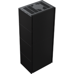 Каминокомплект SIMPLE Box черный/белый с топкой BS, левый угол Каминокомплект SIMPLE Box черный/белый с топкой BS, левый угол