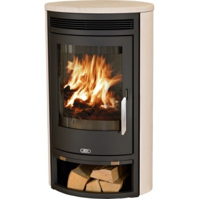 Печь-камин ABX Arktis 6 (черная сталь, бразильский песч. с верх. плитой)