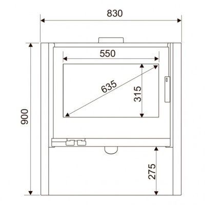 Отопительная печь Supra Margo Noir