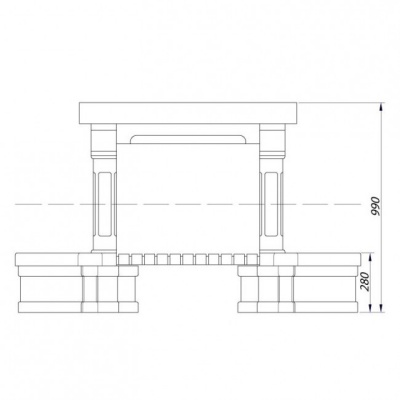Каминная облицовка Supra-Russia TANGO SR, с деревянной балкой Каминная облицовка Supra-Russia TANGO SR, с деревянной балкой