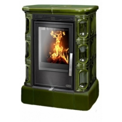 Печь-камин ABX MARINA EXclusive, с кафельным цоколем (зеленый) Печь-камин ABX MARINA EXclusive, с кафельным цоколем (зеленый)