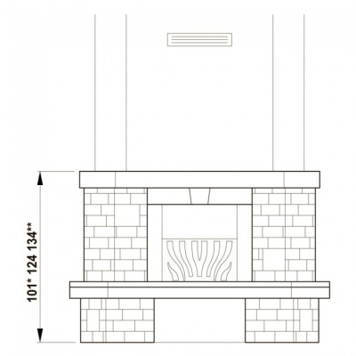 Каминная облицовка Palazzetti Valcamonica corner Каминная облицовка Palazzetti Valcamonica corner