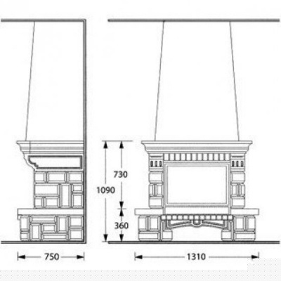 Каминная облицовка Supra Bilbao 2 Каминная облицовка Supra Bilbao 2