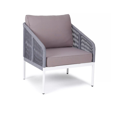 Кресло 4SIS Канны из роупа Цвет: светло-серый Кресло 4SIS Канны из роупа Цвет: светло-серый