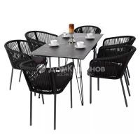 Обеденная группа 4SIS Милан на 6 персон, Цвет: темный
