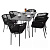 Обеденная группа 4SIS Милан на 6 персон, Цвет: темный