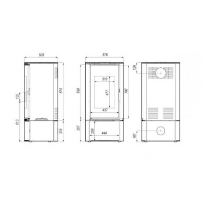 Печь камин Defro Home Orbis, 9кВт Печь камин Defro Home Orbis, 9кВт