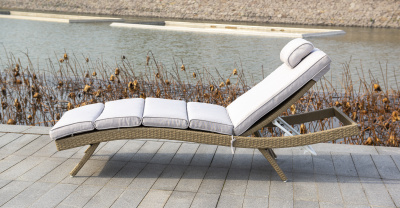 Садовый лежак 4SIS Лиссабон Цвет: соломенный Садовый лежак 4SIS Лиссабон Цвет: соломенный