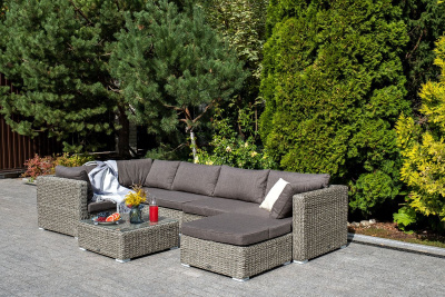 Угловой диван 4SIS Лунго (гиацинт) Цвет: серый