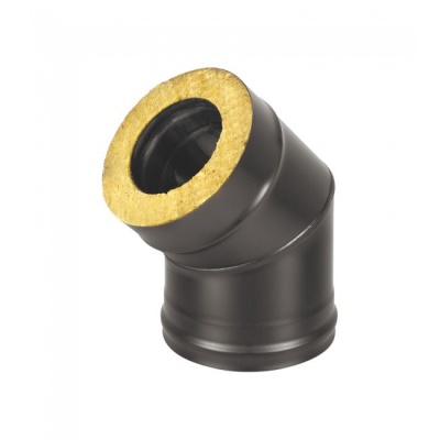 Сэндвич-колено Везувий BLACK (AISI 430/0,5мм) 45 2 секции d=150x250 Сэндвич-колено Везувий BLACK (AISI 430/0,5мм) 45 2 секции d=150x250