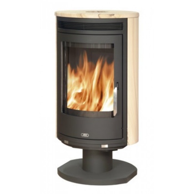 Печь-камин ABX Arktis 8 поворотный (черная сталь, бразильский песч.с верх. плитой)