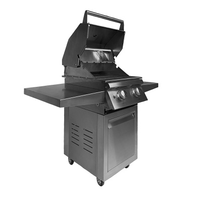 Газовый гриль B-Fire Kutuzov 2 (2 столика + тележка 55 см.), нерж. сталь Газовый гриль B-Fire Kutuzov 2 (2 столика + тележка 55 см.), нерж. сталь