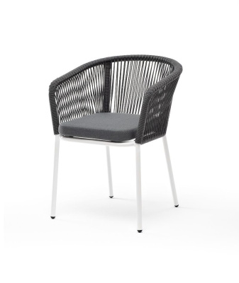 Стул из роупа 4SIS Марсель Цвет: белый шагрень, серый Стул из роупа 4SIS Марсель Цвет: белый шагрень, серый