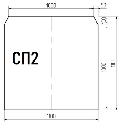 Лист стеклянный напольный 6мм СП-2 (1100х1100мм)