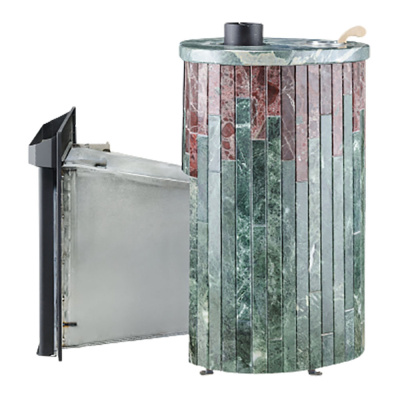 Дровяная печь Ферингер Малютка ПФ в облицовке Змеевик+Россо Леванте, до 18 м³ Дровяная печь Ферингер Малютка ПФ в облицовке Змеевик+Россо Леванте, до 18 м³