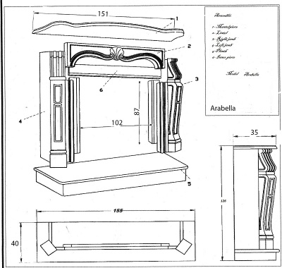 Мраморный портал Arabella