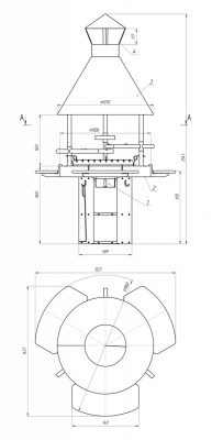 Гриль дровяной Fireline Basic 100 Round