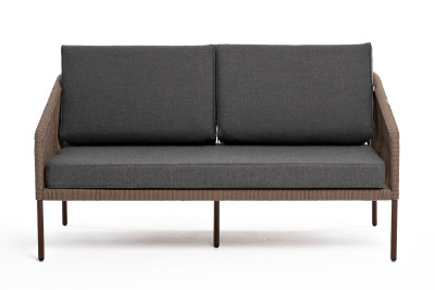 Диван 4SIS Канны 2-местный из роупа Цвет: коричневый (RAL8016) муар, коричневый, темно-серый Диван 4SIS Канны 2-местный из роупа Цвет: коричневый (RAL8016) муар, коричневый, темно-серый