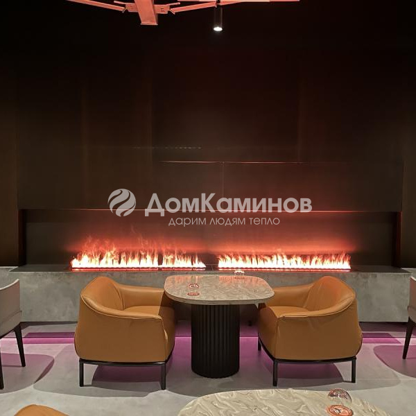 5 электрокаминов Airtone установленны в ресторане