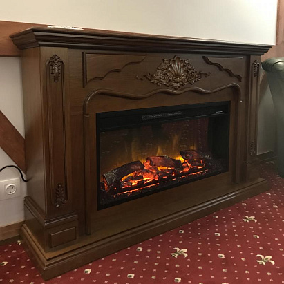 Каминокомплект Версаль 36 орех с очагом Фотон 36