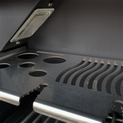 Газовый гриль B-Fire Bizon Premium 2 (2 столика + тележка 55 см.), черный Газовый гриль B-Fire Bizon Premium 2 (2 столика + тележка 55 см.), черный