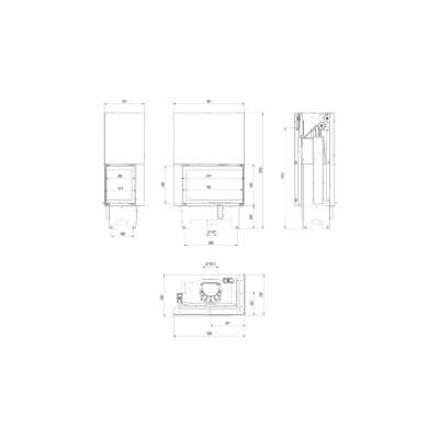 Каминная топка Kratki VNP 810 410 Каминная топка Kratki VNP 810 410