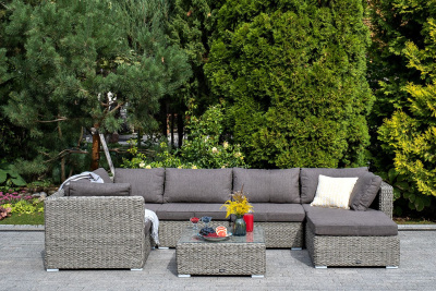 Угловой диван 4SIS Лунго (гиацинт) Цвет: серый