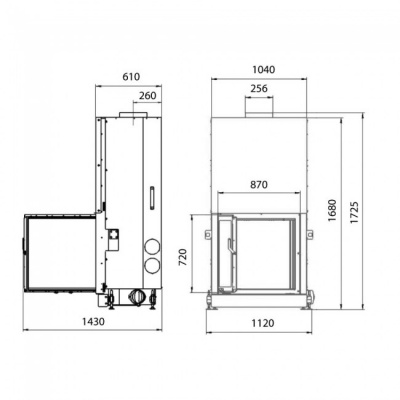 Каминная топка STAV F 900W Каминная топка STAV F 900W