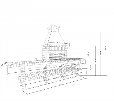 Кирпичное барбекю АРИСТОКРАТЪ 707 Кирпичное барбекю АРИСТОКРАТЪ 707