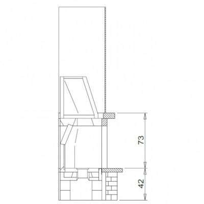 Каминная облицовка Palazzetti Cordoba, с банкетой, под Mbl 78 front