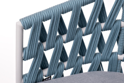 Стул 4SIS Диего из роупа Цвет: светло-серый шагрень, бирюзовый, светло-серый Стул 4SIS Диего из роупа Цвет: светло-серый шагрень, бирюзовый, светло-серый