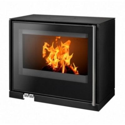 Печь-камин ABX Osaka 50 (черная сталь, с креплением на стену)