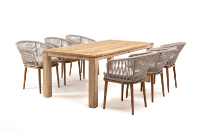 Обеденная группа 4SIS Мадейра 6-местная со стульями Марсель Цвет: бежевый