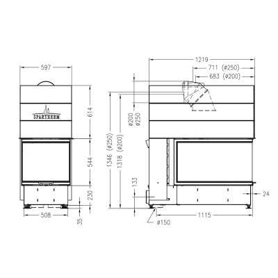 Каминная топка Spartherm Arte U-90H 4S