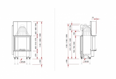 Каминная топка Schmid Pano 5557 h Каминная топка Schmid Pano 5557 h