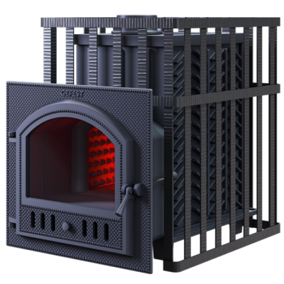 Печь для бани чугунная Гефест ЗК в сетке 45 (П) Печь для бани чугунная Гефест ЗК в сетке 45 (П)