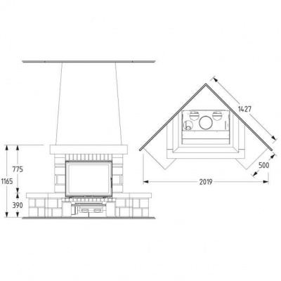 Каминная облицовка Supra Palisse