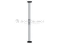 Радиатор труб. Zehnder Charleston 2180, 04 сек.1/2 бок.подк. RAL9017matt (9217) (кроншт.в компл)