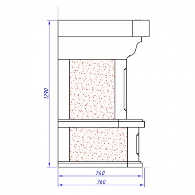 Каминная облицовка Supra-Russia MARBELLA SR, с деревянной балкой Каминная облицовка Supra-Russia MARBELLA SR, с деревянной балкой