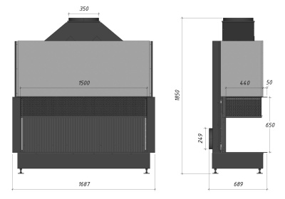 Топка BAUFLAMM TS150/65h Grid