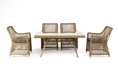 Обеденная группа 4SIS Латте-140 L Цвет: соломенный Обеденная группа 4SIS Латте-140 L Цвет: соломенный