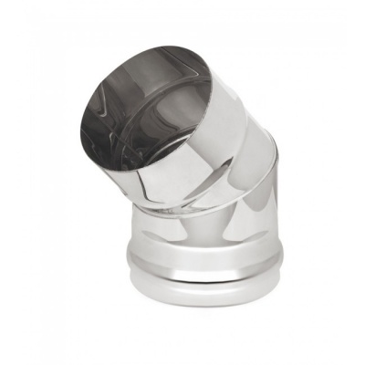 Колено Везувий нерж. (AISI 316/0,5мм) 45 2-х секц. д.200 Колено Везувий нерж. (AISI 316/0,5мм) 45 2-х секц. д.200