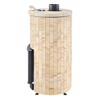 Дровяная печь Ферингер Уют-18 ПФ в облицовке "Окаменевшее дерево" наборный, до 18 м³ Дровяная печь Ферингер Уют-18 ПФ в облицовке "Окаменевшее дерево" наборный, до 18 м³