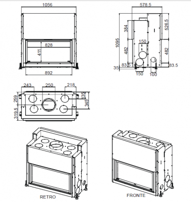 Каминная топка MCZ Forma B 95