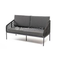 Диван 4SIS Канны 2-местный из роупа Цвет: темно-серый (RAL7024) шагрень, темно-серый