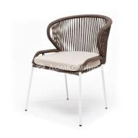 Стул 4SIS Милан из роупа Цвет: белый муар, коричневый, бежевый