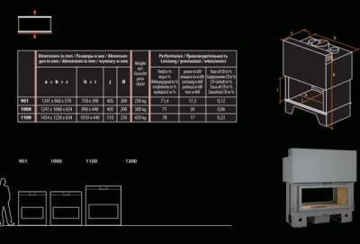 Каминная топка Totem RECTO VERSO FRONTAL 900