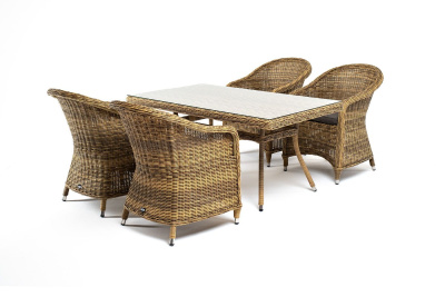 Обеденная группа 4SIS Латте-140 R Цвет: соломенный Обеденная группа 4SIS Латте-140 R Цвет: соломенный